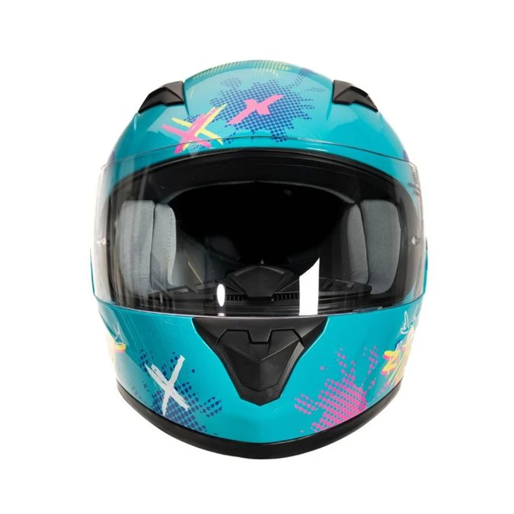 RION DONNY KIND - Bleu/Jaune Casque intégral Dexter 