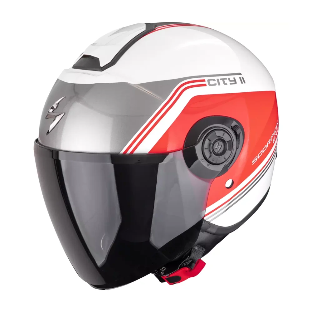 Casque Scorpion Exo-City II Vita Blanc Rouge
