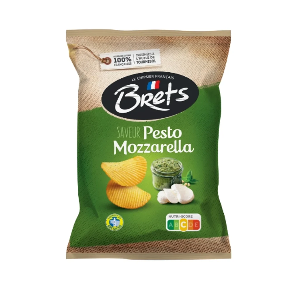 Chips Saveur Pesto et Mozzarella BRETS 125g