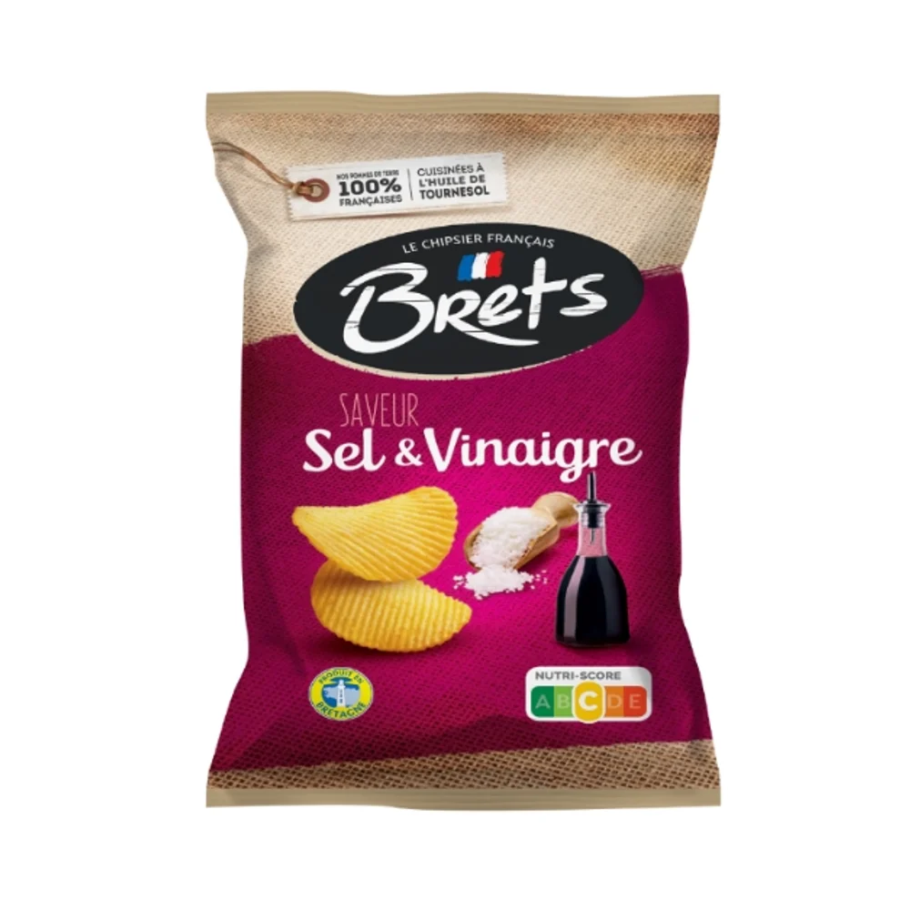 Chips Saveur Sel et Vinaigre BRETS 125g