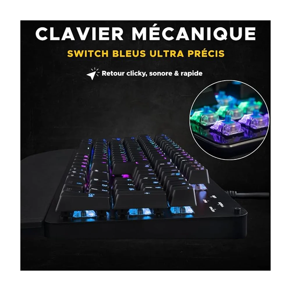 CLAVIER G-Lab - Keyz Carbon E Clavier Mécanique Gamer 
