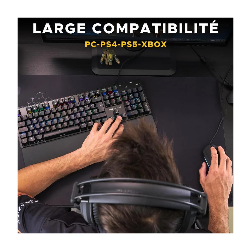 CLAVIER G-Lab - Keyz Carbon E Clavier Mécanique Gamer - 3