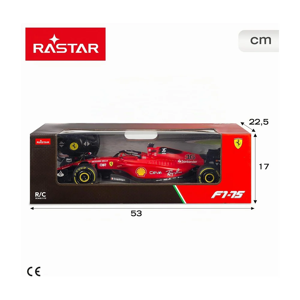 COLORBABY Rastar 41271 Ferrari F1-75 Licence Officielle Formule 1 Échelle 1:12 Véhicule radiocommandé Télécommande Télécommande 2,4 GHz Carlos Sainz + Charles Leclerc Marque : COLORBABY - 3