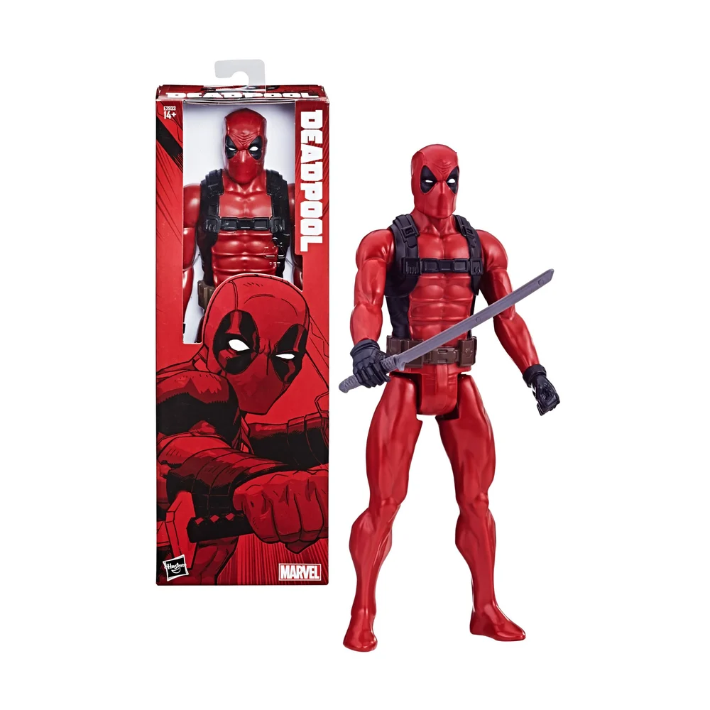 Figurine articulée Marvel Deadpool avec accessoire, rouge