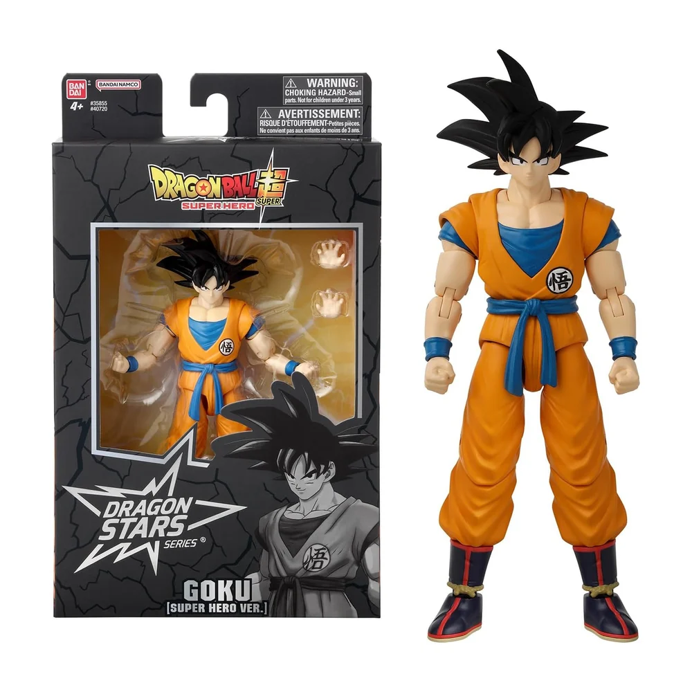 Figurine Goku Super-héros Bandai Dragon Stars | Figurine articulée Goku Super-héros | Figurine articulée de 17 cm | Figurines d'anime Bandai Dragon Stars | Cadeaux et produits dérivés d'anime