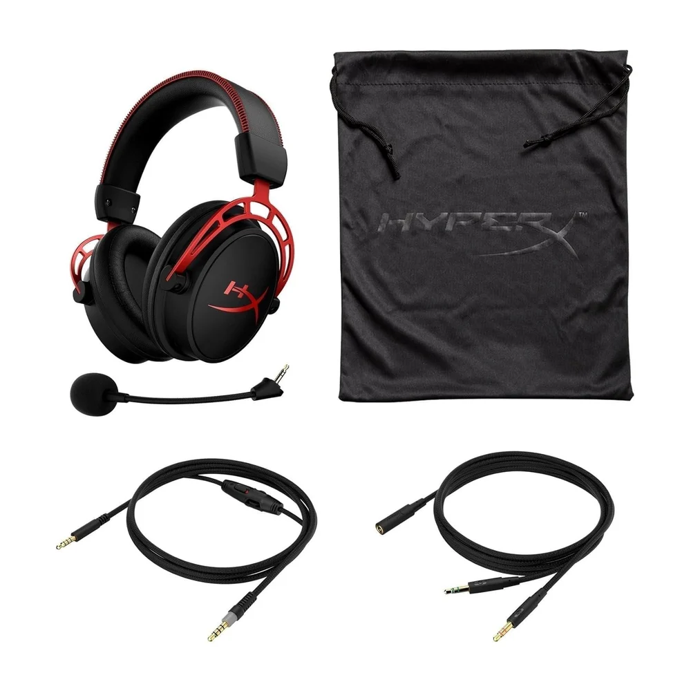HyperX Cloud Alpha, casque gaming filaire, transducteurs double chambre, micro détachable, cadre aluminium, PC/PS5/PS4/Xbox Series X|S/Xbox One/Switch/Mobile, Rouge et Noir - 2