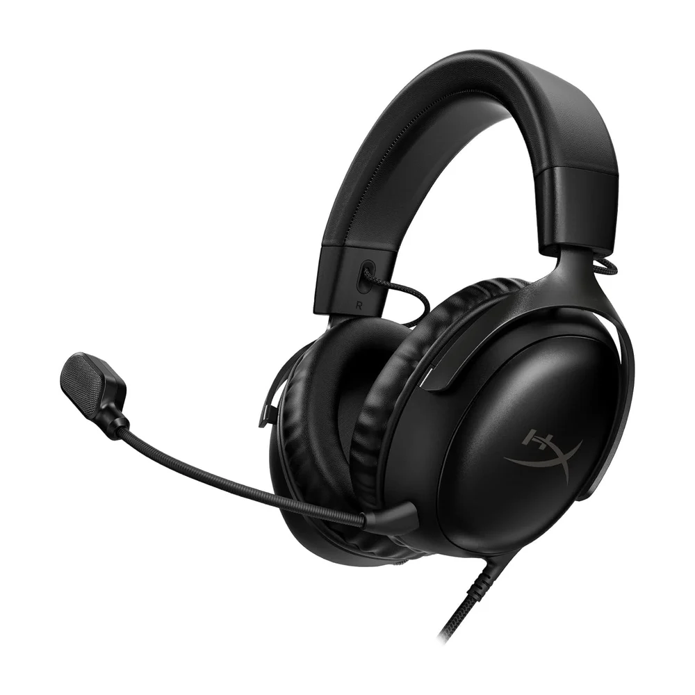 HyperX Cloud III – Casque de Gaming Filaire, PC, PS5, Xbox Series X|S, DTS, Mousse à mémoire de Forme, Microphone au Son cristallin de 10 mm, avec Suppression du Bruit, USB-C, USB-A, 3.5mm – Noir