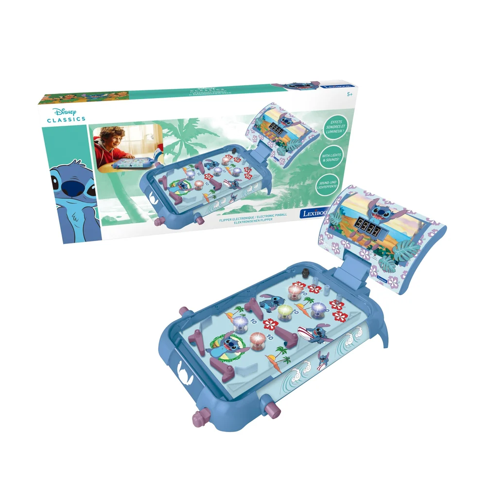 LEXIBOOK, Disney Stitch Jeu de flipper électronique