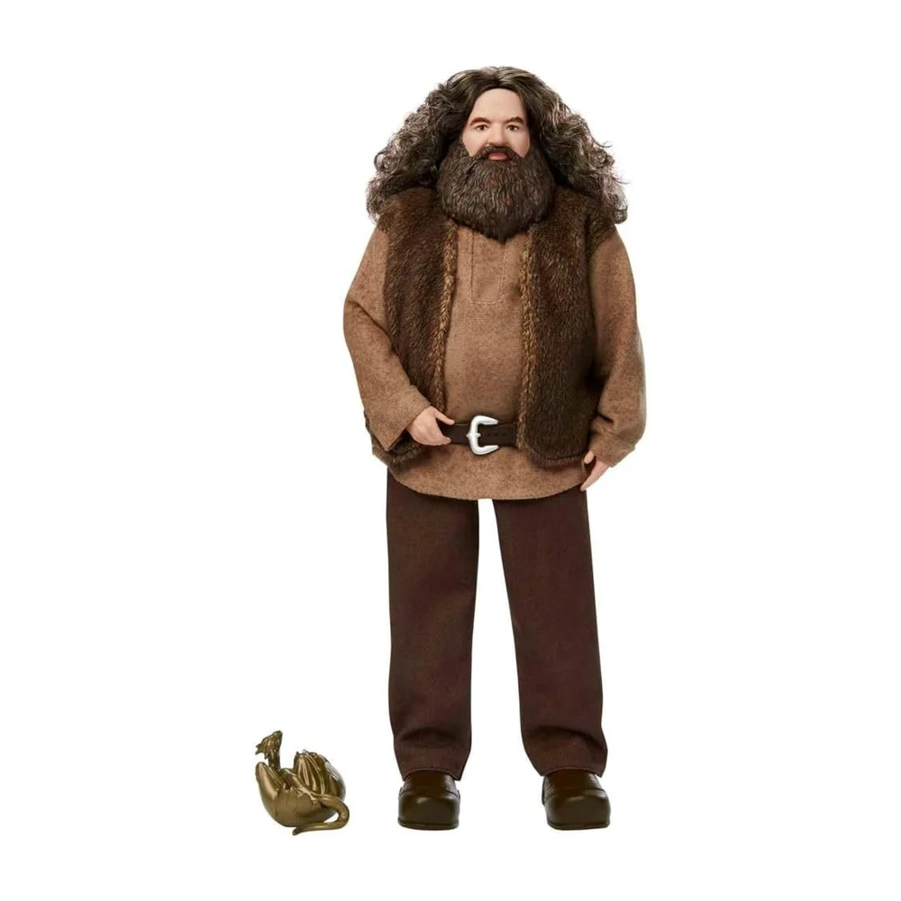 Mattel GKT94 Poupée Harry Potter Rubeus Hagrid, env. 30 cm, avec chemise ceinturée, gilet et accessoire dragon - 2