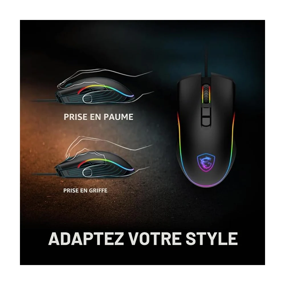 MSI Forge GM300 Souris Gaming Optique Filaire - 5