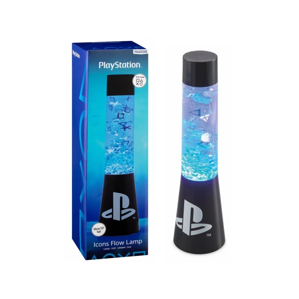 Nouvelle lampe à lave officielle Xbox & PlayStation « Icon Flow » – Veilleuse lumineuse
