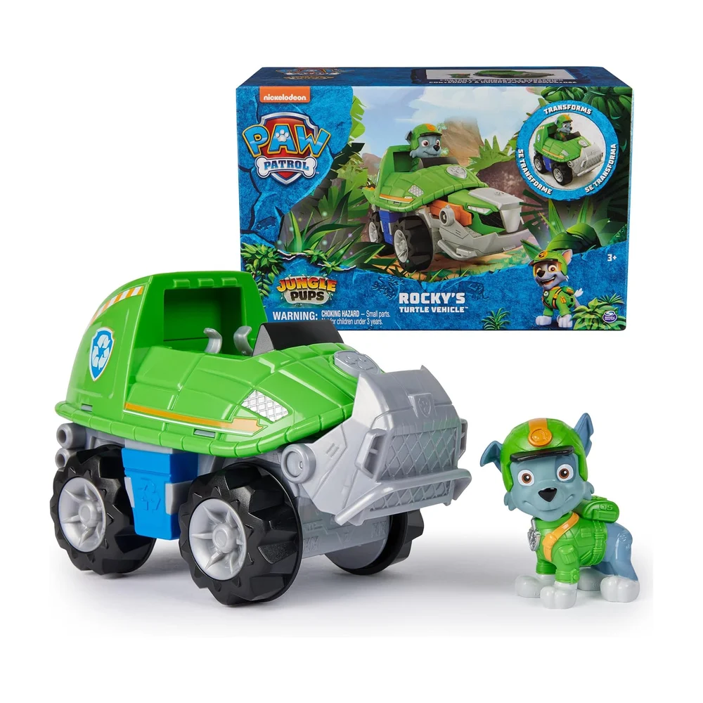Paw Patrol Jungle Pups, véhicule tortue serpentante rocheuse, camion avec figurine d'action de collection, jouets pour enfants pour garçons et filles à partir de 3 ans 4,7 4,7 sur 5 étoiles   (209)