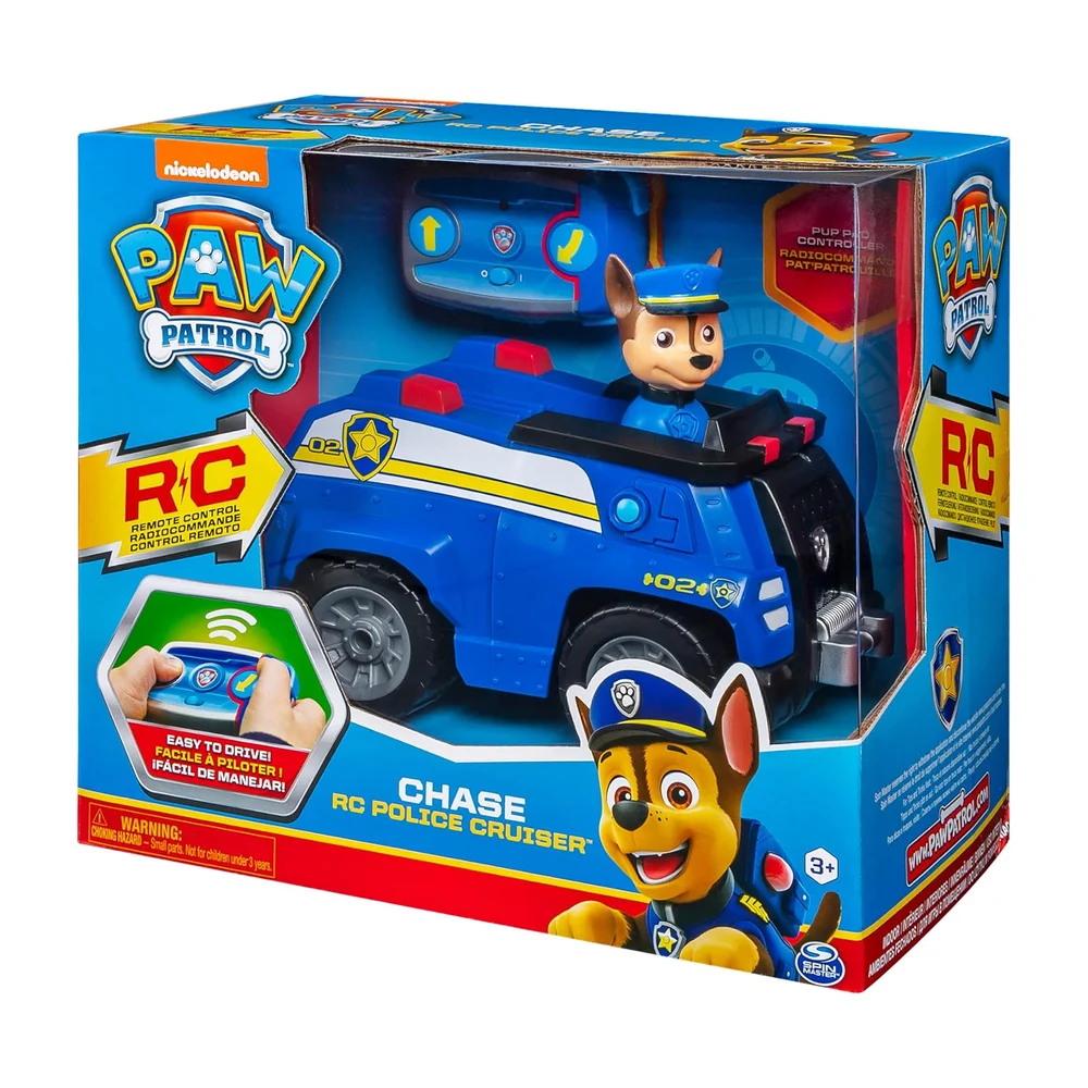 Paw Patrol - Pat Patrouille - Véhicule RC Chase - Voiture Télécommandée Chase - Figurine À Collectionner - Pat Patrouille Jouet - Voiture Enfant - Jouet Enfant 3 Ans Et +