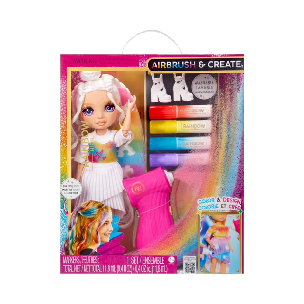 Rainbow High - Poupée DIY Airbrush & Create - Lila Augen