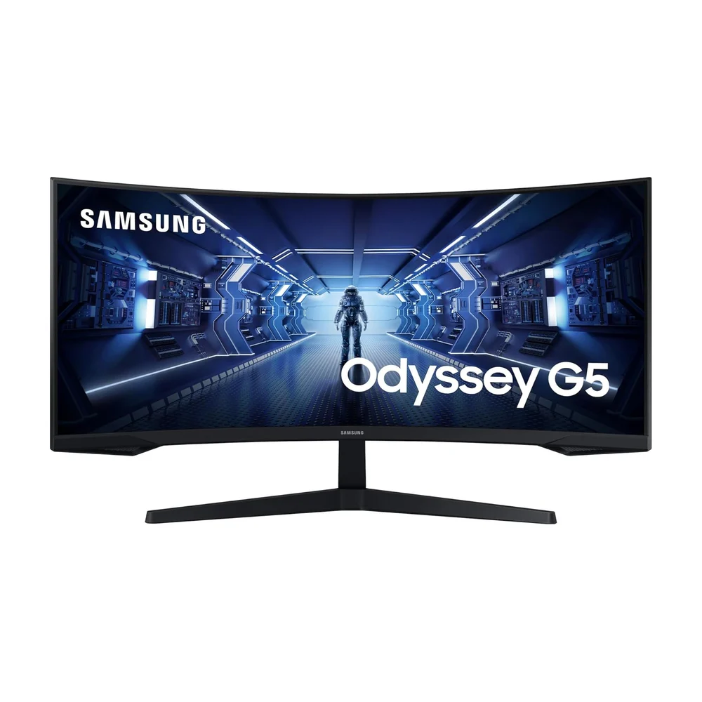 SAMSUNG ODYSSEY G5 34'' Ecran PC Gaming Incurvé 1000R, Dalle VA 34", Résolution UHD ultra-large (3440x1440), 165Hz, 1ms, Noir