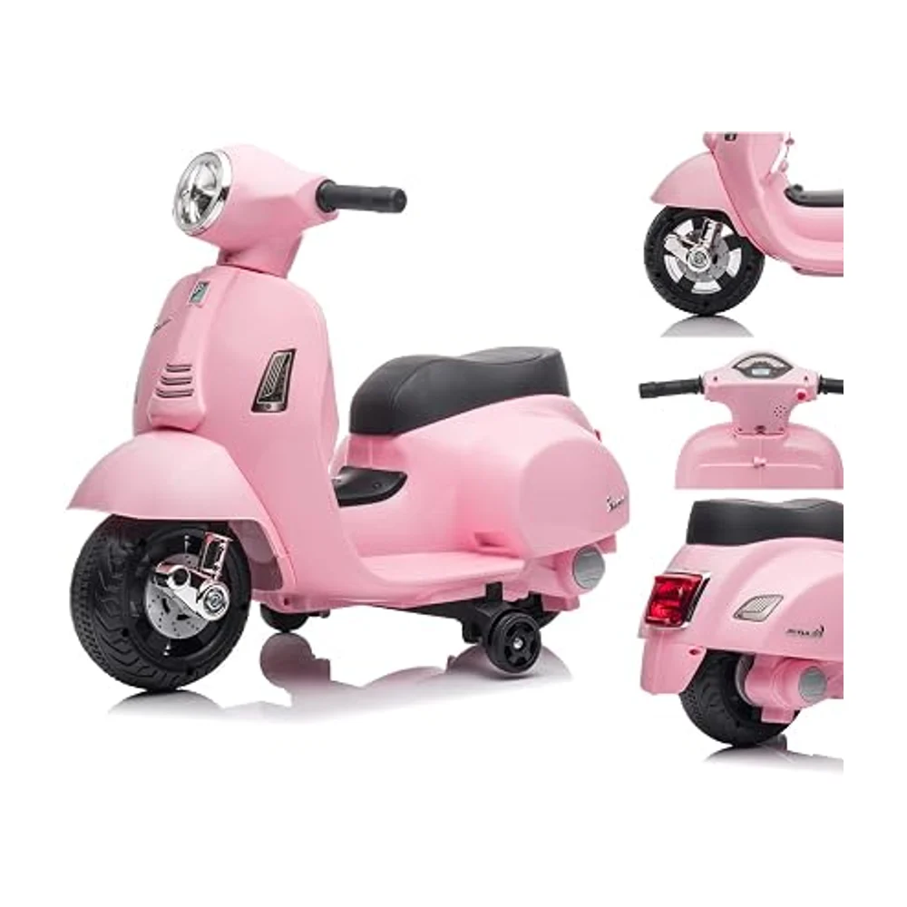Vespa Voiture Electrique Enfant de 2 Ans 6 Volts Rose 