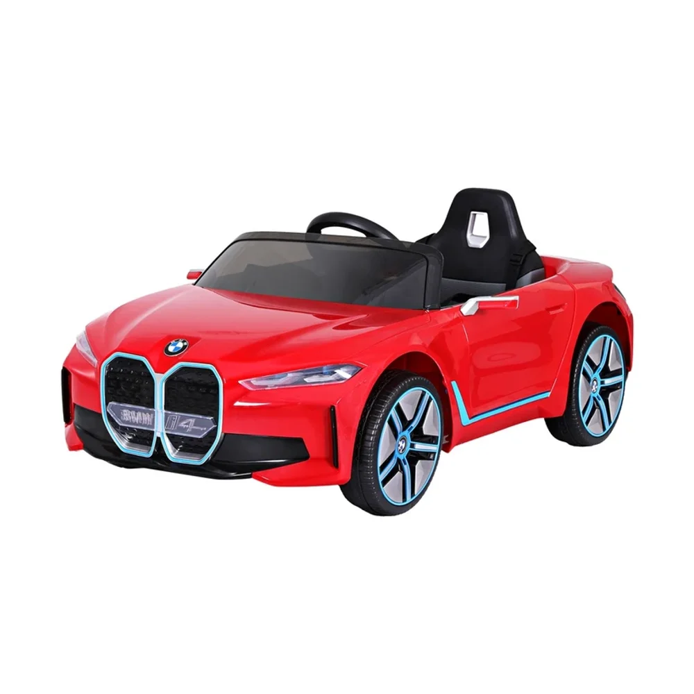  voiture électrique BMW i4  rouge royal